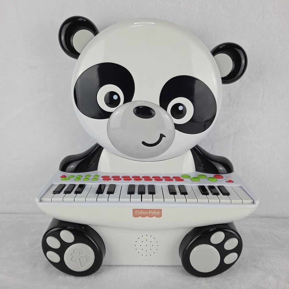 Fisher Price Panda Piano Musical Toy Keyboard Record Playback Tested Working